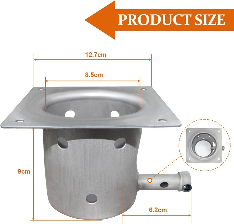 FCCUM Fire Burn Pot Replacement Parts for Traeger Pellet Grill,Compatible with Traeger Grill and Most Pit Boss Grills - Image 2